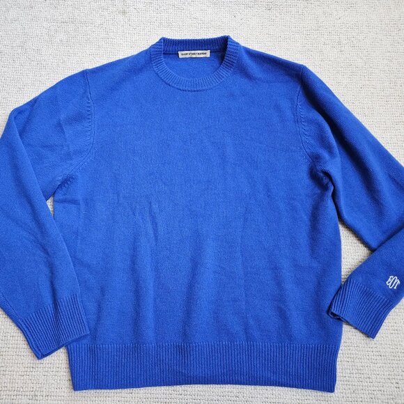 Every Other Thursday Wool Cashmere Crewneck Knit Sweater XL Cobalt Blue Comfy - Picture 1 of 10